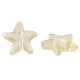 Glass bead 14mm Starfish - Light yellow